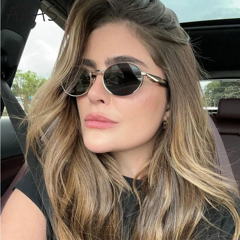 Small Oval Metal Sunglass