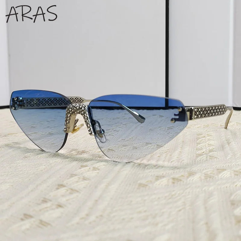 Cat Eye Rimless Sunglass