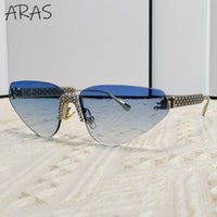 Thumbnail for Cat Eye Rimless Sunglass