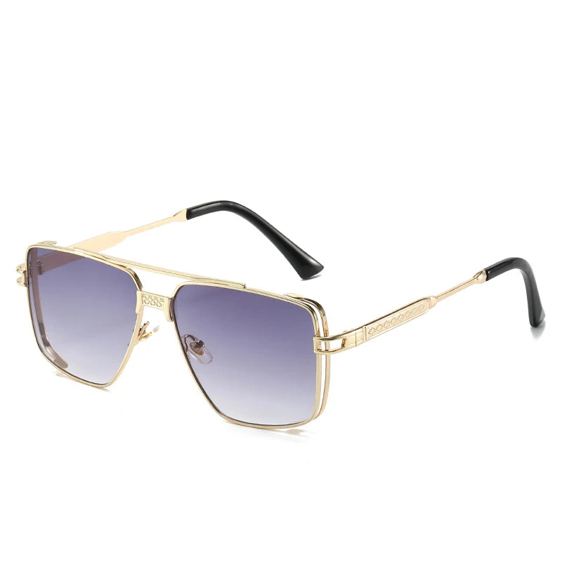 Gradient Square Rimless Sunglasses