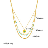 Thumbnail for Stainless Steel Round Sun Blue Stone Pendant