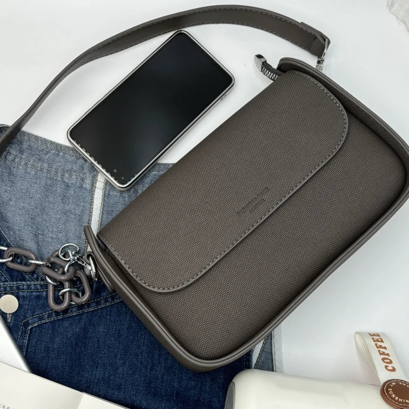 Dual Straps Flap Shoulder Messenger Bag
