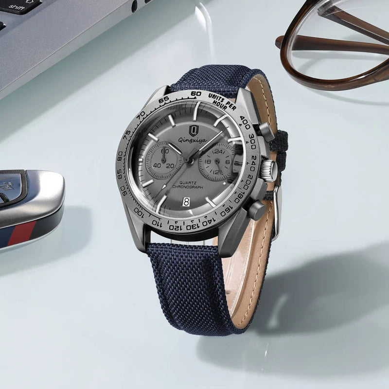 Sports Leather Strap Waterproof Watch