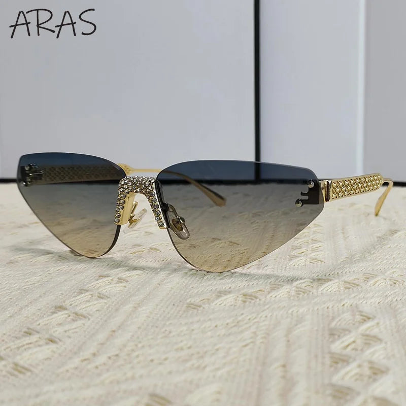 Cat Eye Rimless Sunglass