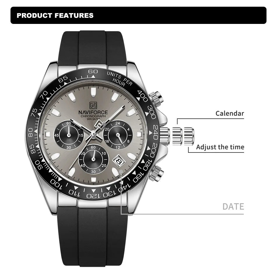 Waterproof Quartz Silicone Strap Watch