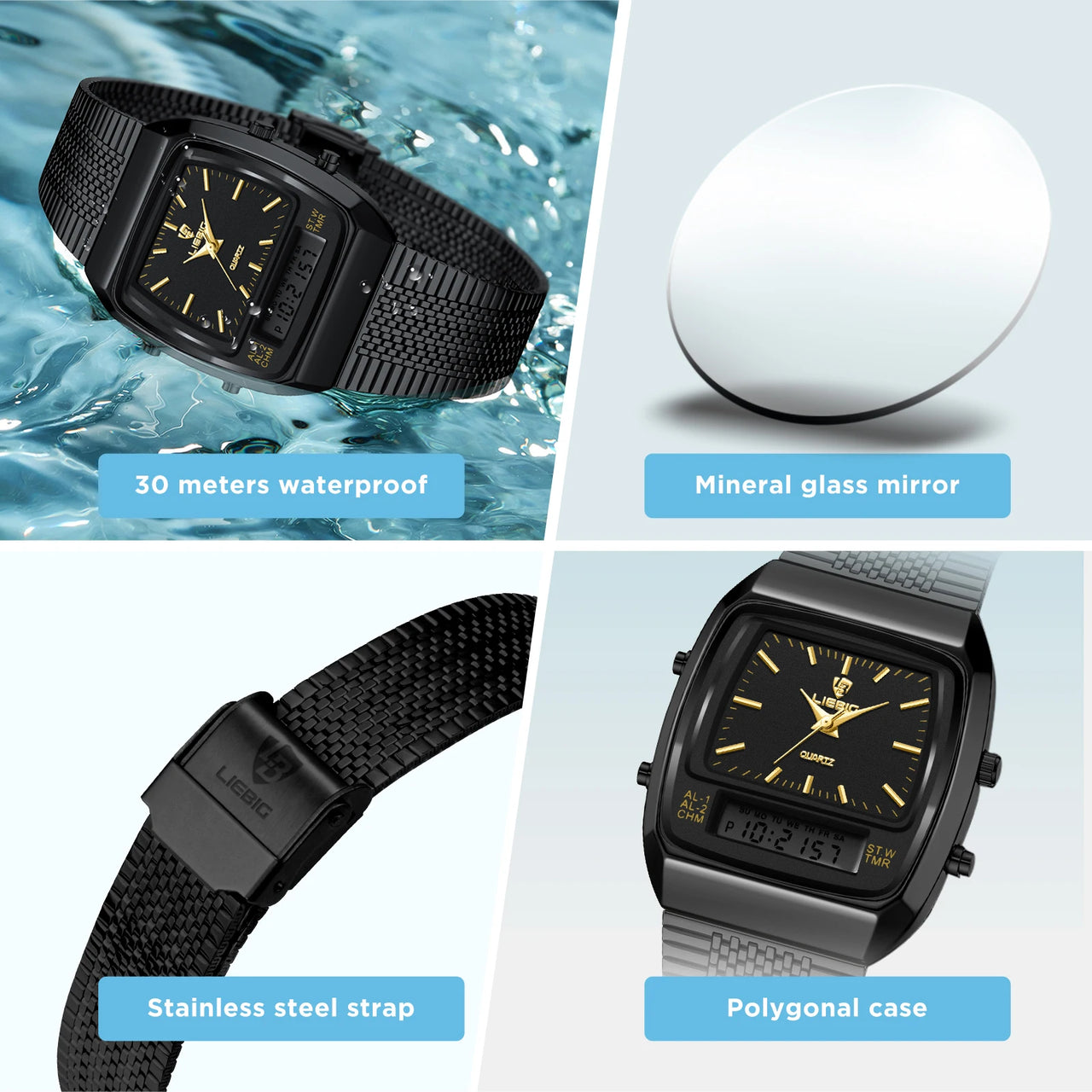 Waterproof Hombre Watch