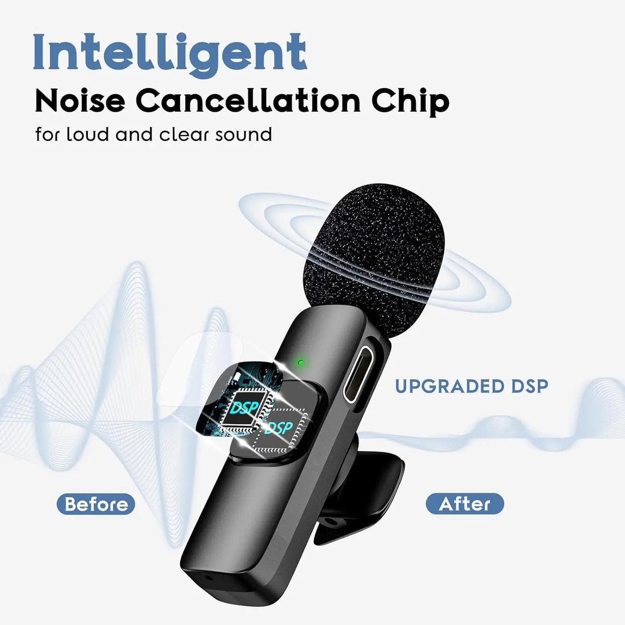 Professional Wireless Recording Mic for Interview & Podcast