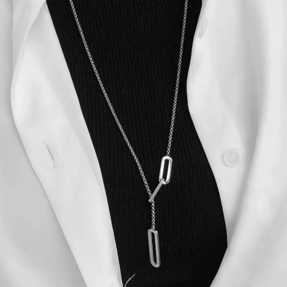 Stainless Steel Stylish Long Tassels Necklace