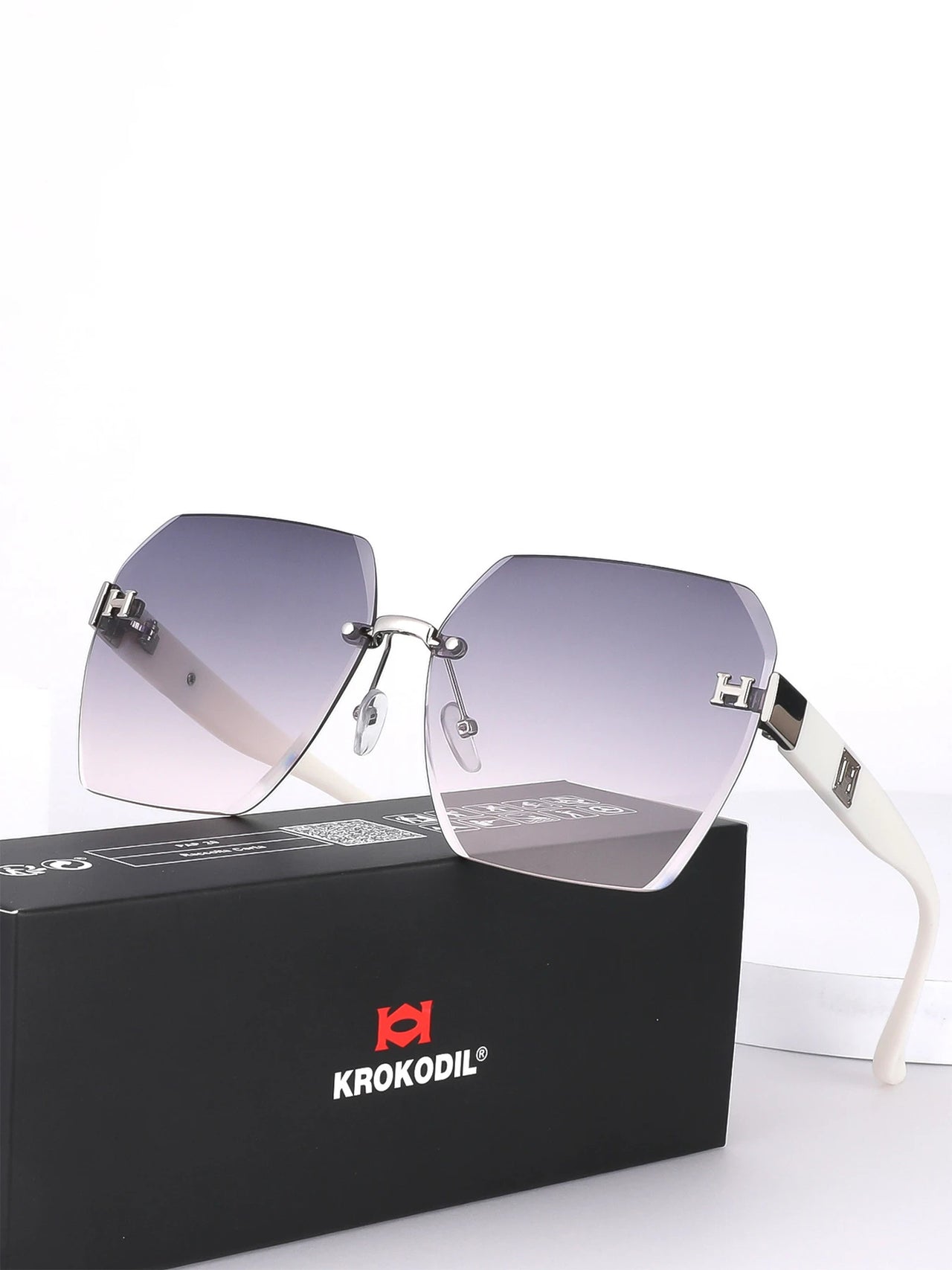Luxury Retro Square Big Frame Glass