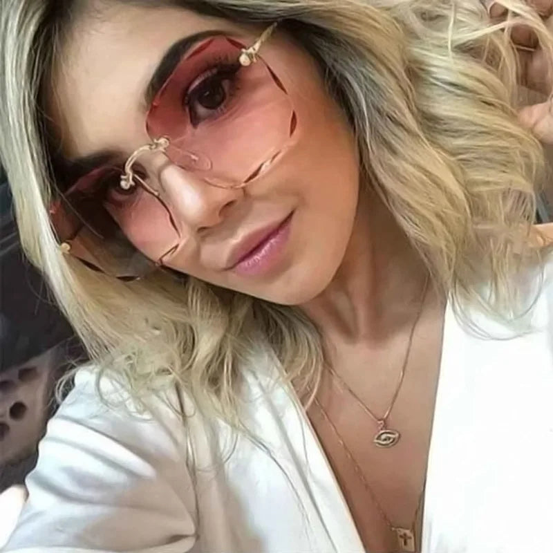 Square Rimless Sunglass
