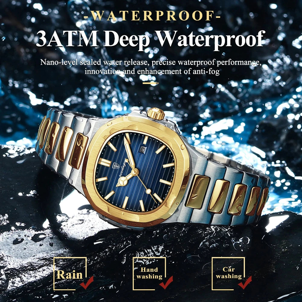 Waterproof Luminous Stainless Steel Watch