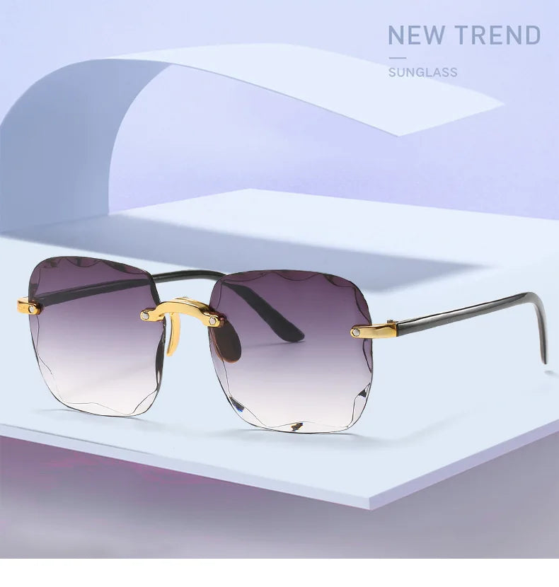 Square Rimless Sunglass