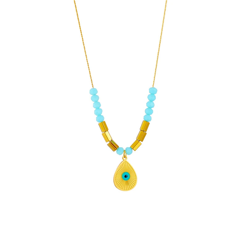 Stainless Steel Water drop Eye Pendant