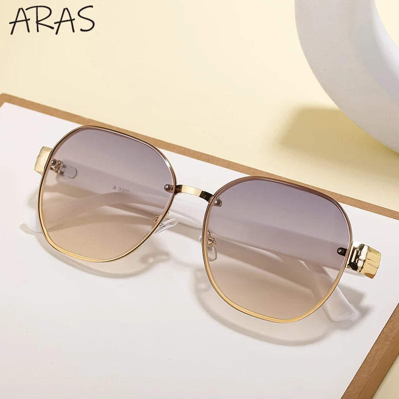 Oversized Rimless Square Sunglass