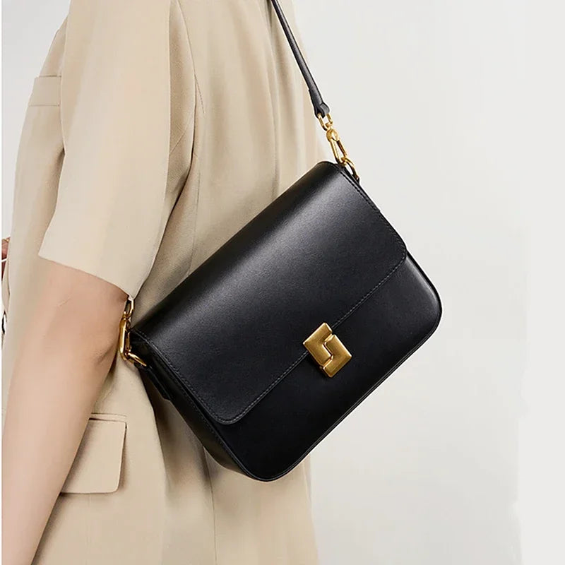 Cowhide Genuine Leather Crossbody Bag