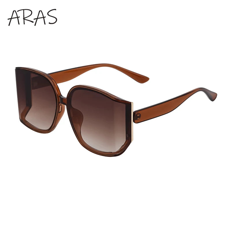 Oversized Curved Sunglass