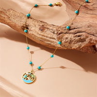 Thumbnail for Stainless Steel Turtle Pearl Necklace