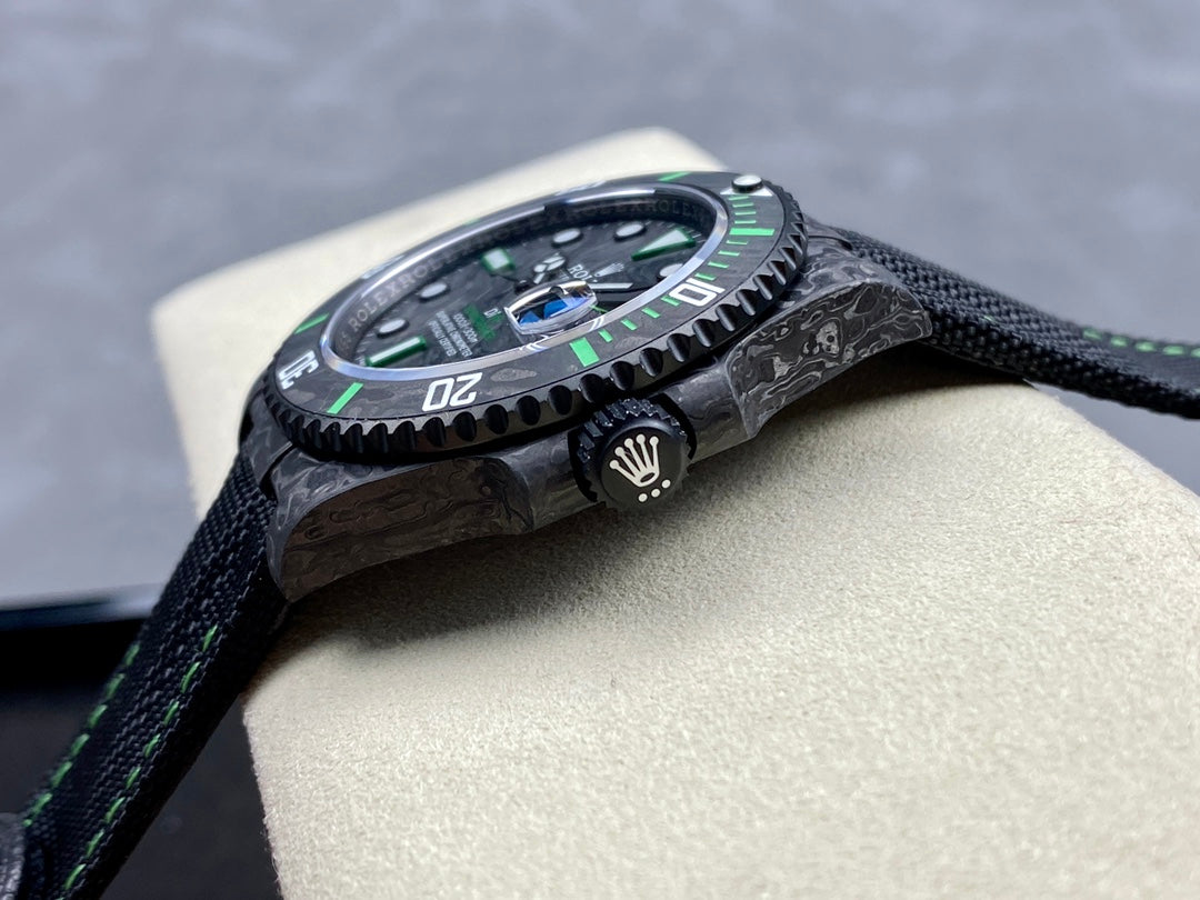 Rolex Submariner Carbon Green watch.