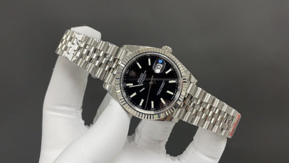 Rolex Datejust 41 with a black dial and a Jubilee bracelet