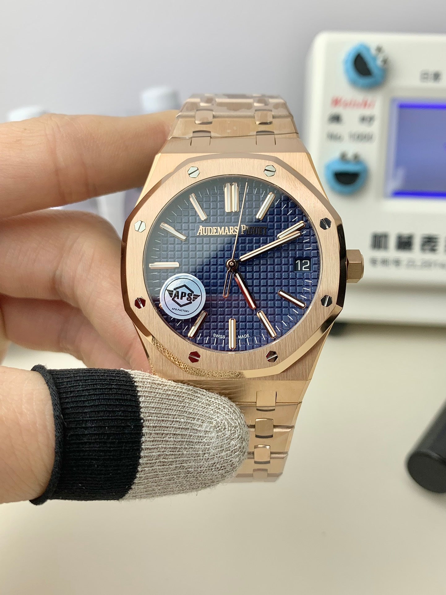 APS Audemars Piguet 15510 Rose Gold Blue